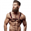 Arn&ecirc;s para Peito Vermelho e Preto Fetish