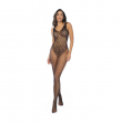 Catsuit em Fishnet Leopardo
