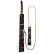 Coleira e Trela Geisha Floral Jacquard