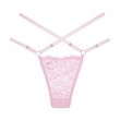 Cueca de Fio Dental de Renda Pastel