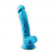 Dildo Azul Realista 17,6 cm de Silicone T&eacute;rmico Silexd