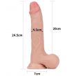 Dildo com Prepúcio Sliding Skin 24,5cm