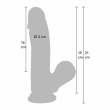 Dildo com Testículos Inferno 19 cm