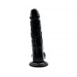 Dildo com Test&iacute;culos Preto 19cm Loving Joy