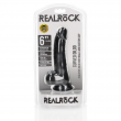 Dildo Curvo de 15,5 cm Com Testículos RealRock