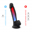 Dildo Preto Realista 17,6 cm de Silicone T&eacute;rmico Silexd