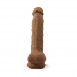 Dildo Preto Realista 17,6 cm de Silicone T&eacute;rmico Silexd