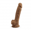 Dildo Preto Realista 17,6 cm de Silicone T&eacute;rmico Silexd
