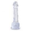 Dildo Realista King Cock 7" (17,8cm) Transparente