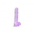 Dildo Realista Transparente Roxo Loving Joy 16,5 cm