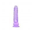 Dildo Realista Transparente Roxo Loving Joy 21,5 cm