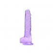 Dildo Realista Transparente Roxo Loving Joy 21,5 cm