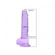 Dildo Realista Transparente Roxo Loving Joy 21,5 cm