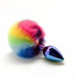 Filippi - Plug Metálico M com Pom-Pom Colorido Filippi - Plug Metálico M com Pom-Pom Colorido
