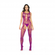 Floral Fishnet Bodystocking Rosa Orqu&iacute;dea