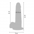 Foreskin Dildo Silicone 18 cm