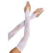 Luvas Longas de Tule Floral