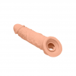 Manga Peniana Curva Bege 21cm RealRock