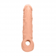 Manga Peniana Curva Bege 21cm RealRock
