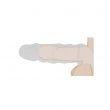 Manga Peniana Curva Bege 21cm RealRock