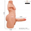 Marty - Torso com &Acirc;nus e Dildo Real&iacute;stico com Impulso e Vibra&ccedil;&atilde;o
