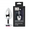 Plug Anal Met&aacute;lico Toosh Gold Grande com Pedra Rosa