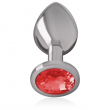 Plug em Metal Cristal Vermelho Tamanho S