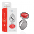 Plug em Metal Cristal Vermelho Tamanho S