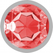 Plug em Metal Cristal Vermelho Tamanho S