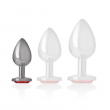 Plug em Metal Cristal Vermelho Tamanho S