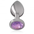 Plug em Metal Cristal Violeta Tamanho S