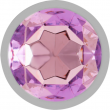 Plug em Metal Cristal Violeta Tamanho S