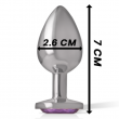 Plug em Metal Cristal Violeta Tamanho S