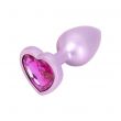 Plug Rosa Happiness com Jóia em Forma de Coração Toyjoy